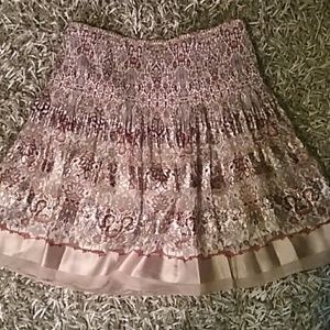 Max Studio Golden/Rose Skirt